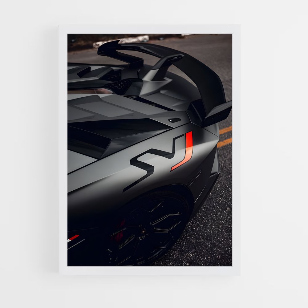 Poster Aventador Noir – affiche Lamborghini (vue 3)